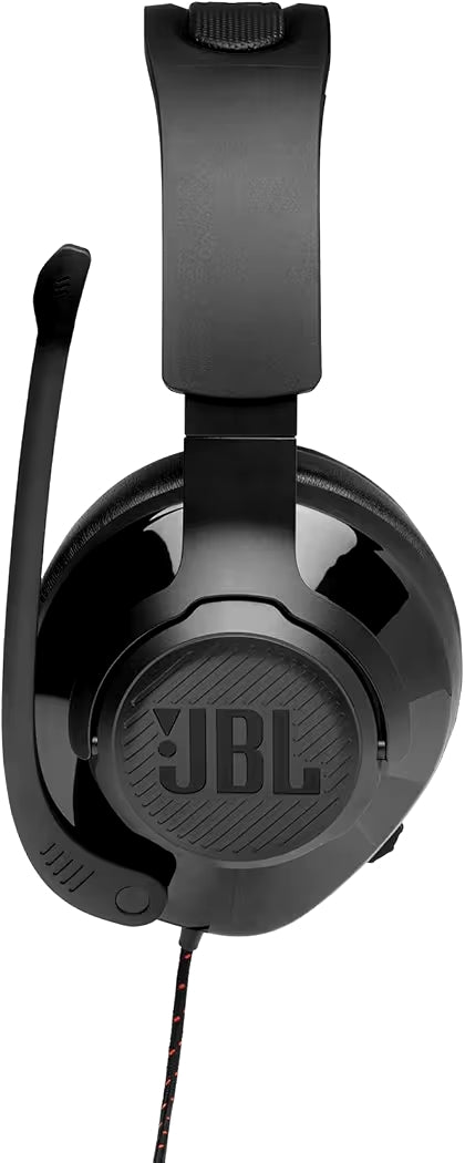 JBL Quantum 200 Wired Gaming Headphones – 50mm Drivers, Flip-Up Mic, Noise Isolation, Multi-Platform Compatible