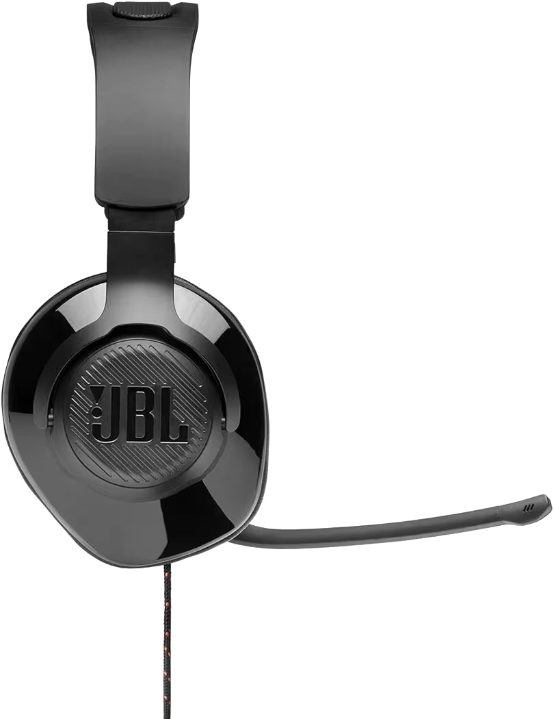 JBL Quantum 200 Wired Gaming Headphones – 50mm Drivers, Flip-Up Mic, Noise Isolation, Multi-Platform Compatible