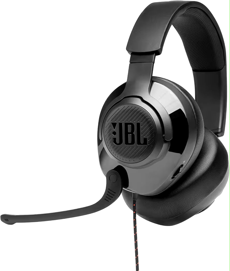 JBL Quantum 200 Wired Gaming Headphones – 50mm Drivers, Flip-Up Mic, Noise Isolation, Multi-Platform Compatible
