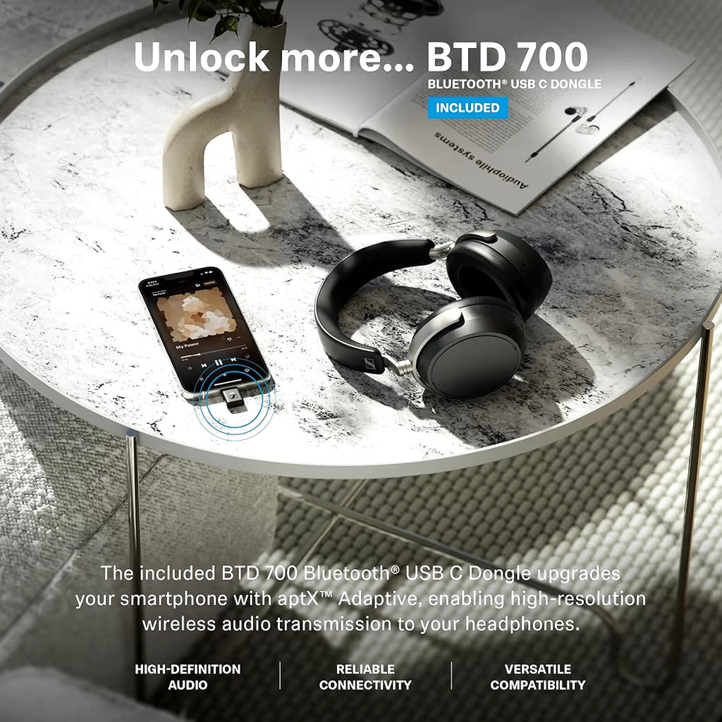Sennheiser HDB 630 High-Resolution Headphones with Variable Bass Control – Closed-Back Audiophile Headset