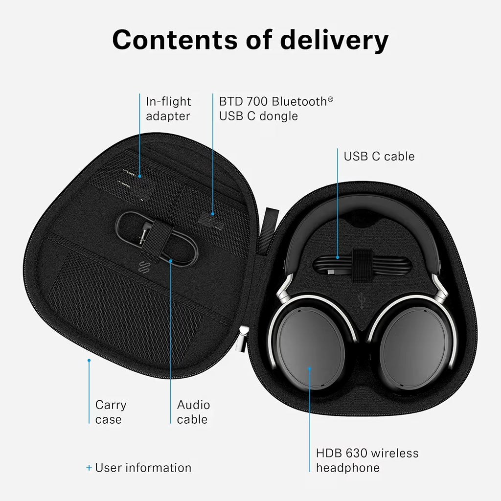 Sennheiser HDB 630 High-Resolution Headphones with Variable Bass Control – Closed-Back Audiophile Headset