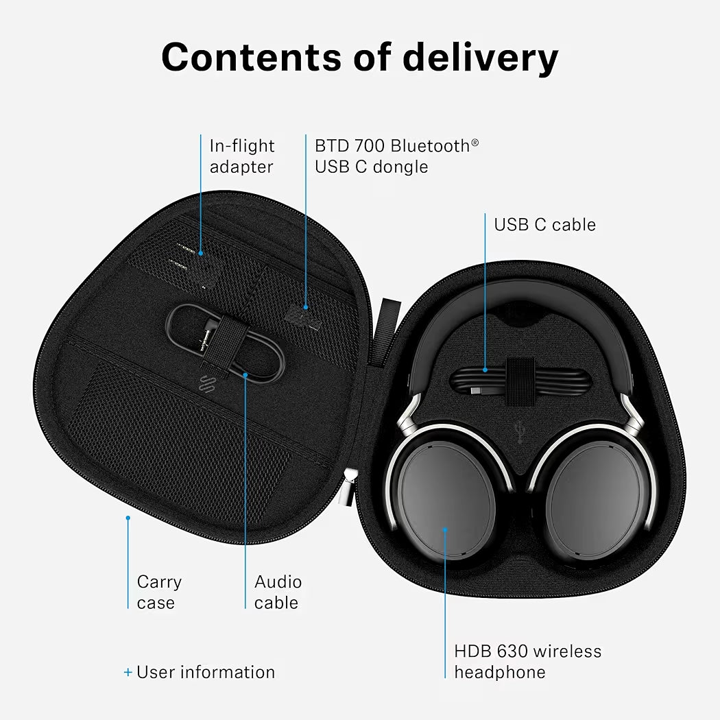 Sennheiser HDB 630 High-Resolution Headphones with Variable Bass Control – Closed-Back Audiophile Headset